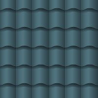 slate-blue State Blue permatile shed roof